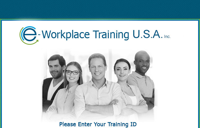 e-Workplace Training System - Please enter your training ID